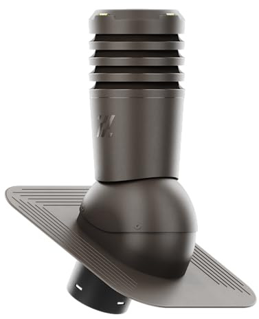 KRONO-PLAST Entlüfterkamin Ecoline 150 für Bitumenschindel Doppelrömer Dachziegel Lüfter Dachlüfter (Dunkelbraun)