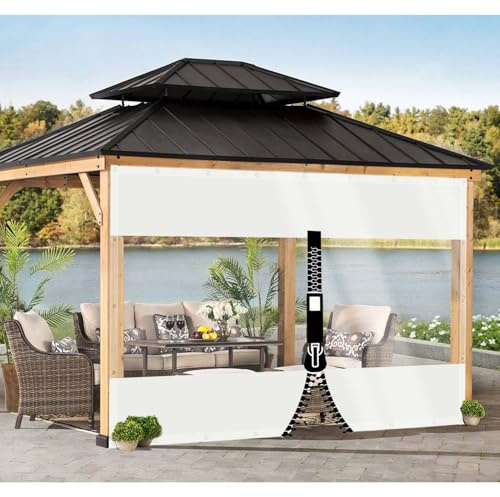 CAQXAQP Lona Transparente Exterior 2,3mx3m Lona Protección Impermeable con Ojales,0.5 mm Lona Cubre Tendal Exterior Lluvia,Lona con 1 Cremallera para Porche Terraza Muebl Balcon