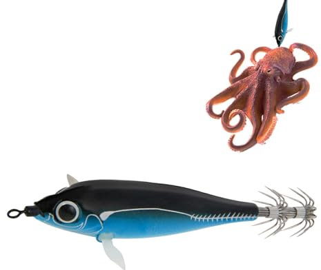 Generico Esche luminose Attrattivi Jigs | Ganci per calamari affilati Esca da pesca ad alta penetrazione per polpi calamari a 1 pezzo