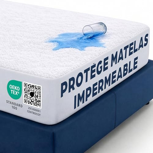 Matratzenschoner 160x200 cm wasserdichte Matratzenauflage Spannbettlaken Nässeschutz aus Baumwolle und Mikrofaser Matratzenbezüg Inkontinenzunterlage Atmungsaktiv für Bett und Matratze Waschbar