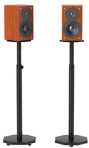 Nisorpa Speaker Stands Pair, Height Adjustable 32.6- 43 Speaker Stands Floor, Cable Management, With Universal Compatibility for Surround Sound Hi-Fi Speakers/Stereo/Home Cinema