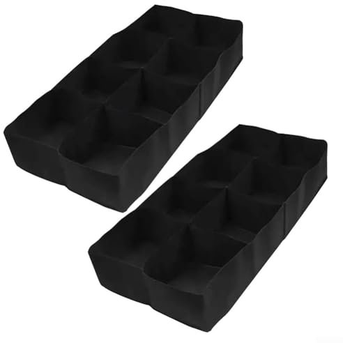 ZYWUOY Einfach zu bedienen, perfekt für den Anbau von Kartoffeln und für Gemüse, Stoff-Hochbeet mit 8 Gittern (2 Stück 180 x 90 x 30)