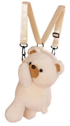 Harilla Plüschbär-Rucksack, schöne, stilvolle Stofftiertasche für Kinder, Beige