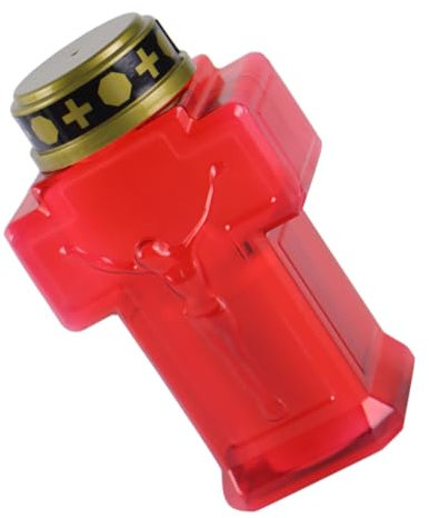 Yardenfun Elektronische Jesus-statue Licht Flammenlose Gedenkkerze Gartendekor Dekorativer Gebetshalter Katholische Hingabe