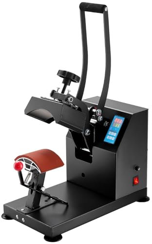Furvveerr Cap Hitzepresse 14x8cm Kappenpresse Mützenpresse Cap Heat Press Machine Heißpresse Transferpress mit Digitaler LED Temperatur und Zeitcontroller