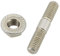 LT Easiyl Lot de 4pcs Boulons en Acier Inoxydable M6 Goujons avec écrous pour Moto Voiture Meubles M6x32mm