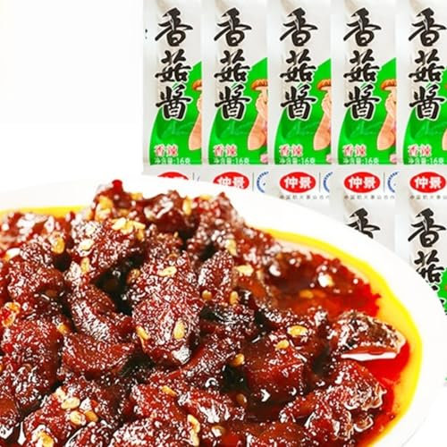 Mckona - Mushroom Cooking Sauce - 10x16g Packets - Vegetarian Umami Paste for Rice, Pasta & Stir Fry - Gluten-Free (Spicy 20 packets)