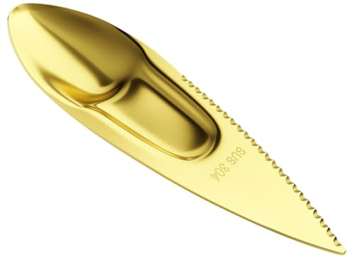 Zymoplas Obstmesser aus Edelstahl für effizientes und präzises Obstschneiden, Küchen Obstmesser, Obstschälmesser, Kiwismesser, Gold