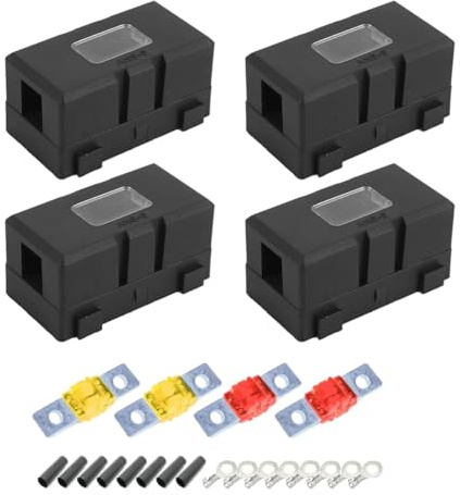 Namvo 4Pcs Mega Automotive Fuse Holder, Small Flat Plug Fuse Carrier for Cars, Trucks, Vehicles (2 X 120A + 2 X 150A)