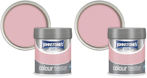 Johnstone's Wall & Ceiling Emulsion Paint Tester Pots - Pink Starburst - Easy to Apply - Dry in 1-2 Hours - 75ml (Pack of 2)