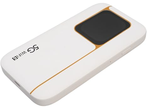 ZAICOLER Router Portatile con connettività Veloce Hotspot Mobile 5G per la Casa, 16 Dispositivi, Touch Screen da 2,01 Pollici, Bianco, 7100 MAh