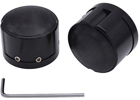 KATUR Motorrad CNC Billet Aluminium Totenkopf Vorderachse Mutter Abdeckung Kappe schwarz für Harley Sportster XL883 1200 Electra Street Glide