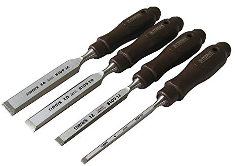 Narex Formón de Madera Set 4 Piezas (6/12/20/26) con Asa de Plástico
