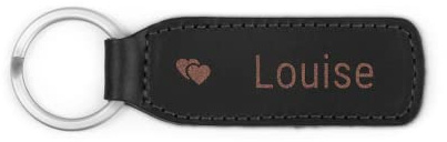 your surprise Leder Schlüsselanhänger mit Gravur - Schlüsselanhänger personalisierbar mit Namen, Text, verschiedenen Designs und Schriftarten, aus echtem Büffelleder hergestellt.