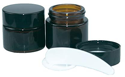 10pcs 10ml Pots en Verre D'ambre, Les récipients cosmétiques vides avec doublures intérieures couvercles Noirs et Pots d'échantillon, pour Huile Essentielle, Crème Lotion