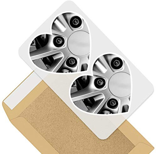 2 x Heart Vinyl Stickers 10 cm - Brake Caliper Alloy Wheel Car 36767