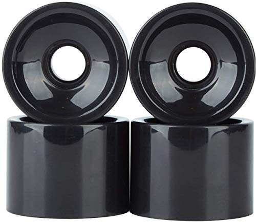 POFET Ruote per skateboard longboard, 60 x 45 mm, 78 A, ruote di ricambio anche per Cruiser Pennyboard Waveboard Snakeboard, ideali per principianti, set da 4, colore nero