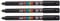 Uni-Ball PX89789000 POSCA -181701 Marker with Calibrated Tip Black Pack of 3