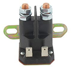 GREENSTAR - Relais De Démarreur - Pièce De Remplacement Adaptable Pour Modèles John Deere - Branchement 2 Bornes Rondes 2 Fiches Plates - Pièce Origine AM130365, AM132990, AM133094