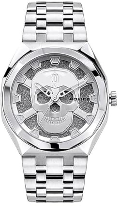 Police Herrenuhr Kediri Silber mit Edelstahlarmband, Analog, Quarz, 5 Bar, PEWJG2110702