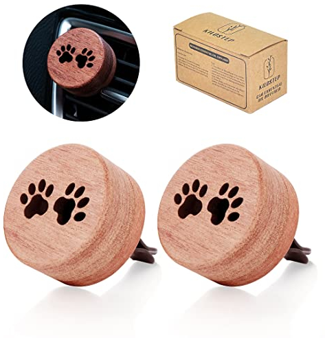 Auto Aromatherapie Ätherisches Öl Diffusor, 2 Stück Katzenpfoten-förmige Auto Duft Diffuser Vent Cilp, Holzdiffusor Mit Lüftungsclip Auto Lufterfrischer