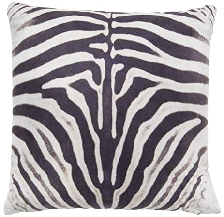 andiamo Kissen Amarillo - gefülltes Dekokissen für Wohnzimmer oder Schlafzimmer 45 x 45 cm Zebra schwarz-weiß