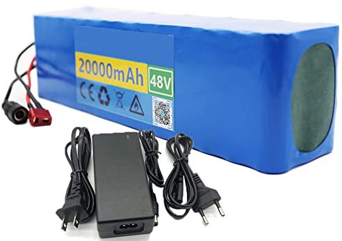 stdpcxz Recargable De Iones De Litio 48V 20000Mah 1000W Batería De Bicicleta Eléctrica para Monociclo Eléctrico De Auto Equilibrio Scooter Hoverboard Bicicleta E-Bike con Cargador Y BMS 48V 20Ah,Xt60
