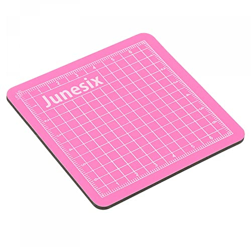 sourcing map 3,1 x 3,1 Schneidematten, drehbare Stoffmatte, doppelseitig, Mini für Bastler, Heimwerker, kreatives Design, Nähen, Pink