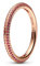 PANDORA ME Pavé Ring Größe 56 aus rosévergoldeter Metalllegierung mit syntetischen Rubinen, Ausschließlich Kompatibel ME, 189679C02-56
