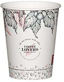 Kaffeebecher 8oz 200ml | Heiß- und Kaltgetränkebecher | Pappe beschichtet | Empfohlener Temperaturbereich: -20°C bis +90°C. Ideal für alkoholfreie Getränke aller Art | (100)