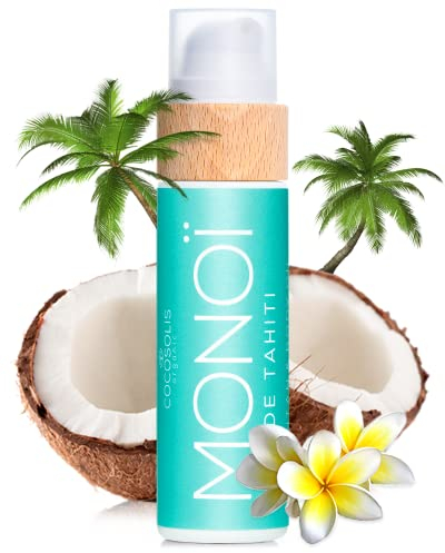 COCOSOLIS MONOI Bräunungsbeschleuniger – Bio-Bräunungsöl mit Vitamin E & Monoi de Tahiti Öl für schnelle intensive Bräune – Bräunungsverstärker für schokoladige Bräune - pflegende Bodylotion (200 ml)