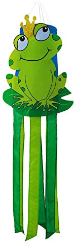 THQZLH 40-Inch Frog Windsock - Fun Summer Decoration for Outdoor Living Spaces