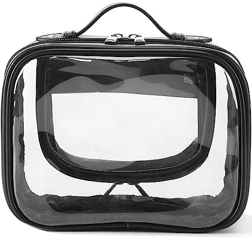 VanFn Kosmetiktaschen, Reise-Make-up-Tasche, Kulturbeutel für Mädchen, transparente Kosmetiktasche, wasserdicht, TPU, transparente Reißverschlussbeutel für Flugreisen, Toilettenartikel, Badezimmer und