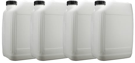 ITP Packaging 4 x Heavy Duty 20 Litre Anti Glug Ecovent Jerry Can Plastic Water Tank/Carrier for Camping with Eco Vent Design Food Grade Un Approved