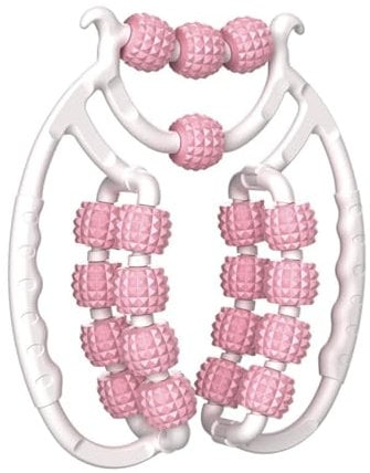 Dickly Relax Roller 20 Räder, Massage Roller Muskel Relaxer Roller, Arm Bein Massage Kreisförmige Beinklemmen für Golfer Ellbogen, Wade, Rosa