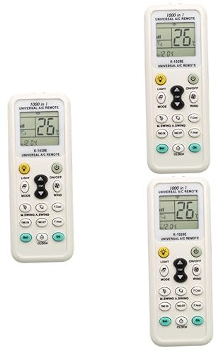 SOLUSTRE 3 Pièces télécommande de climatisation climatiseur universel écran LCD telecommande climatiseur telerupteur telecommande universelle télécommande universelle a/c Ménage Accessoires