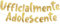 Glitter Banner IT Ufficialmente Adolescente