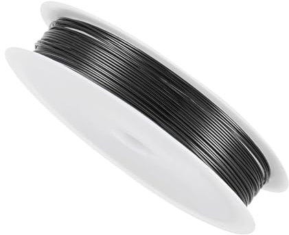CoCud Alambre de Cobre, Calibre 24 de 0.5mm de Diámetro y 6.5m de Longitud, Alambre de Cobre inoxible para Bisutería Negro - (Aplicaciones: para Manualidades DIY)