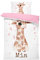 Pictogogo Personalisierte Baby Bettwäsche mit Giraffe 100 x 135 cm, Wählbare Unterfarbe aus Baumwolle, Kinderbettwäsche Mit Namen 135x100, Babybett Komplett Set Mit Reißverschluss