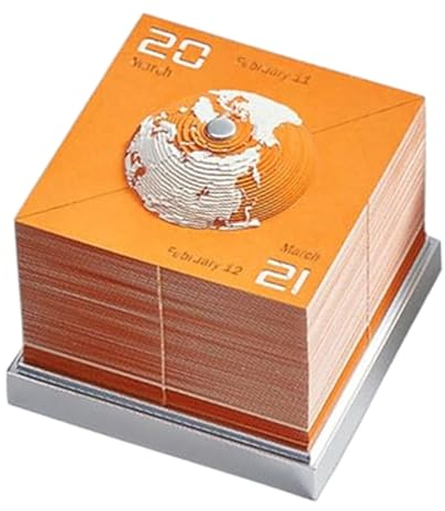 MOTHAF Erdkalender, Erdkalender 2024-2024 Kreativer Schreibtischkalender Notizblock,Abreißbares Papier zum Schnitzen, selbstklebend, kreatives Abreißkalender-Skulptur-Geschenk