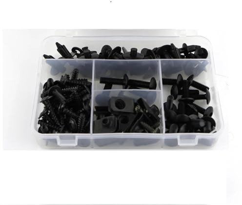 NILUWD Motorrad Verkleidung Schrauben Kit Körper Schrauben Mutter Ersatz Für TMAX 530 TMAX530 2012-2021 2022 2023 2024 (Color : Black)