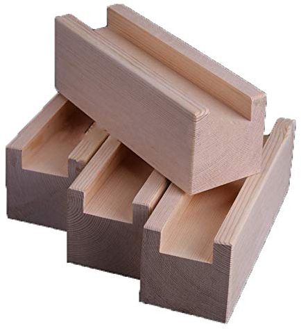 Möbelbeine, Konkav, Massivholz-Block-Möbelbeine, 4 Stück, Diy-Möbelherde, Betterhöhung, Tischplatte, Erhöhung, Möbelbeinheber Für Schrankfüße, Sofafuß, Tischbeine, Schreibtisch (10 X 2,8 X)...