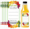 Plastic Bottle Labels 1.6 x 2.4 Inch Bulk Containers Stickers for 12oz, 8oz, 4oz Juice, Milk and Other Beverages - 120 Pcs (3.2 x 1.6 Inch)