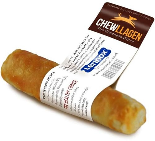 Chewllagen Chicken Flavour Collagen Roll Dog Chew, 5 Inch - High Protein Complementary Treat for Dogs from 14 Weeks