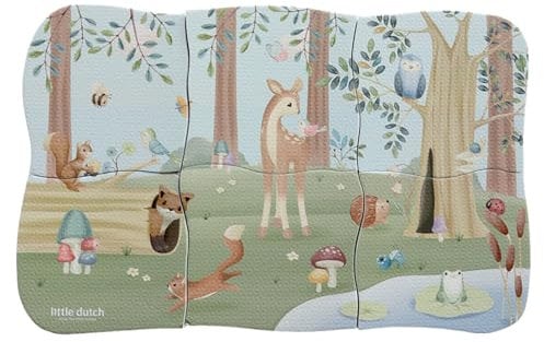 Little Dutch 2013813 Bade-Schaumpuzzle Badespielzeug - Forest Friends