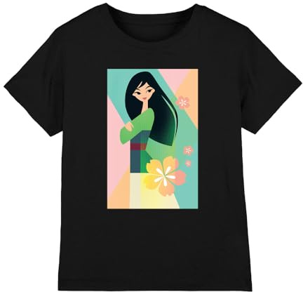 Mulan Girl's Mulan Simplistic Illustration Girls T Shirt T-Shirt