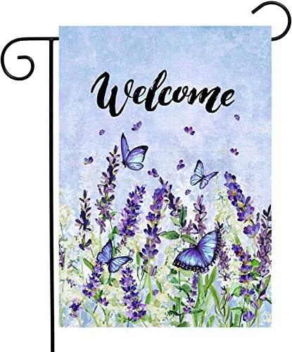 Gartenflagge Frühling Sommer Blume Banner Wetterfeste Gartenfahne Doppelseitige Fahne Für Balkon Wohnzimmer Garten 30X45Cm