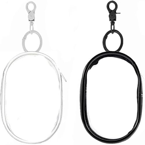 Wxinsheng Sac de Rangement Écouteurs Petit Sac,2 Sacs de Rangement Transparents avec Porte clés,D'organisation de Câbles,Mini Accessoires de Voyage,Portable,Organiseur de Voyage en,étanche