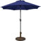 Yaheetech Parasol de Jardin 270cm avec Pied de Parasol 10 KG Parasol Inclinable Extérieur avec Cadre en Métal Protection Solaire pour Jardin Terrasse Patio Piscine Plage Balcon Marine Bleu