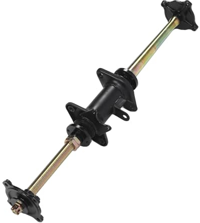 Luocute Go Kart Hinterachse Kit, 31in Go Kart Heck Lebende Live -Achse mit Rahmenfixierklammer und 4 Schrauben Hub Flansche Zylinderbraten Austausch für ATV -Off -Straßenfahrzeuge